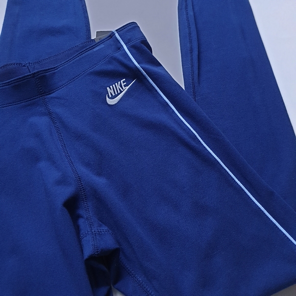 Nike Royal Blue Women's Pinstripe Workout Leggings Sz Small - Picture 5 of 9